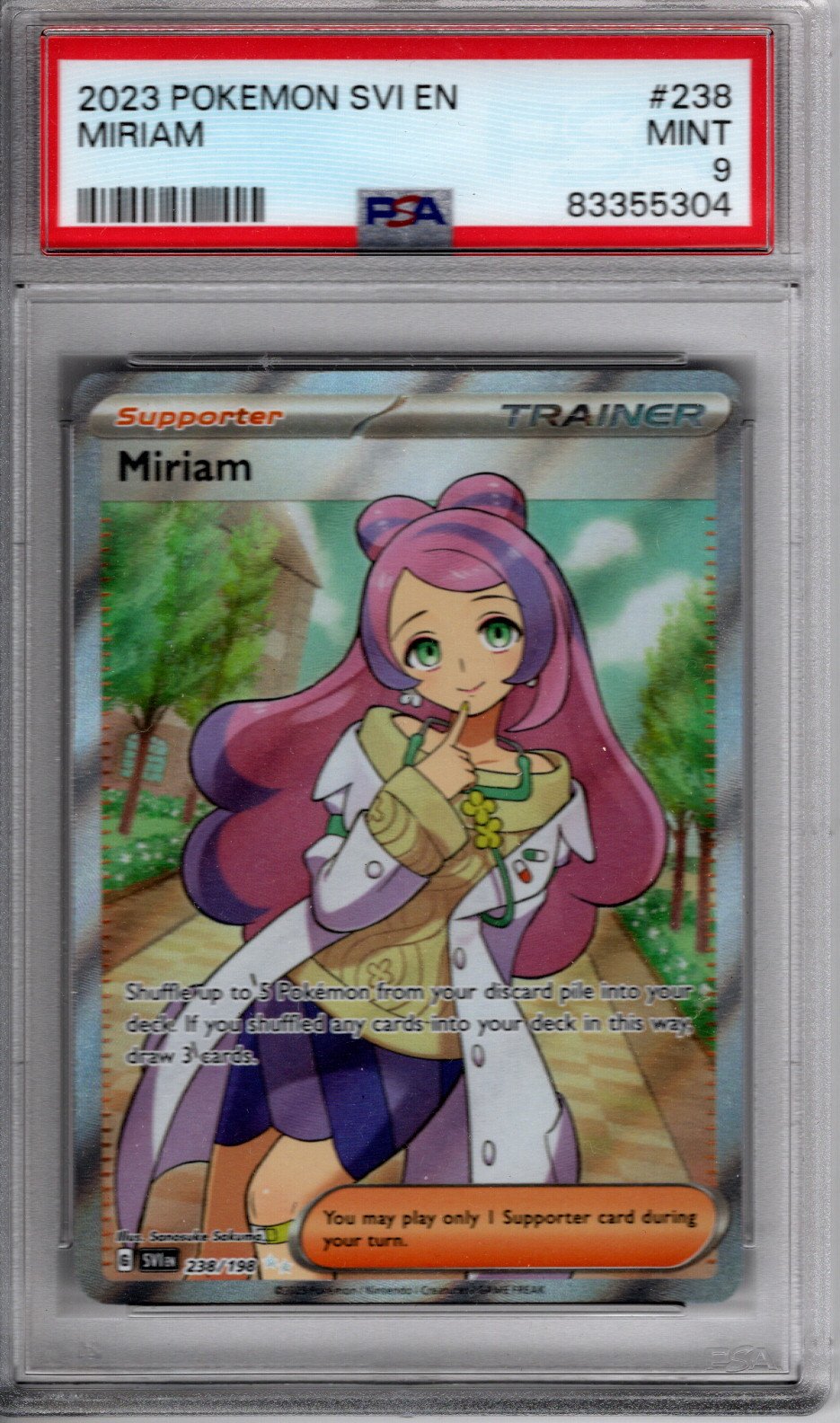 Pokemon 2023 Scarlet & Violet Miriam 238/198 PSA 9