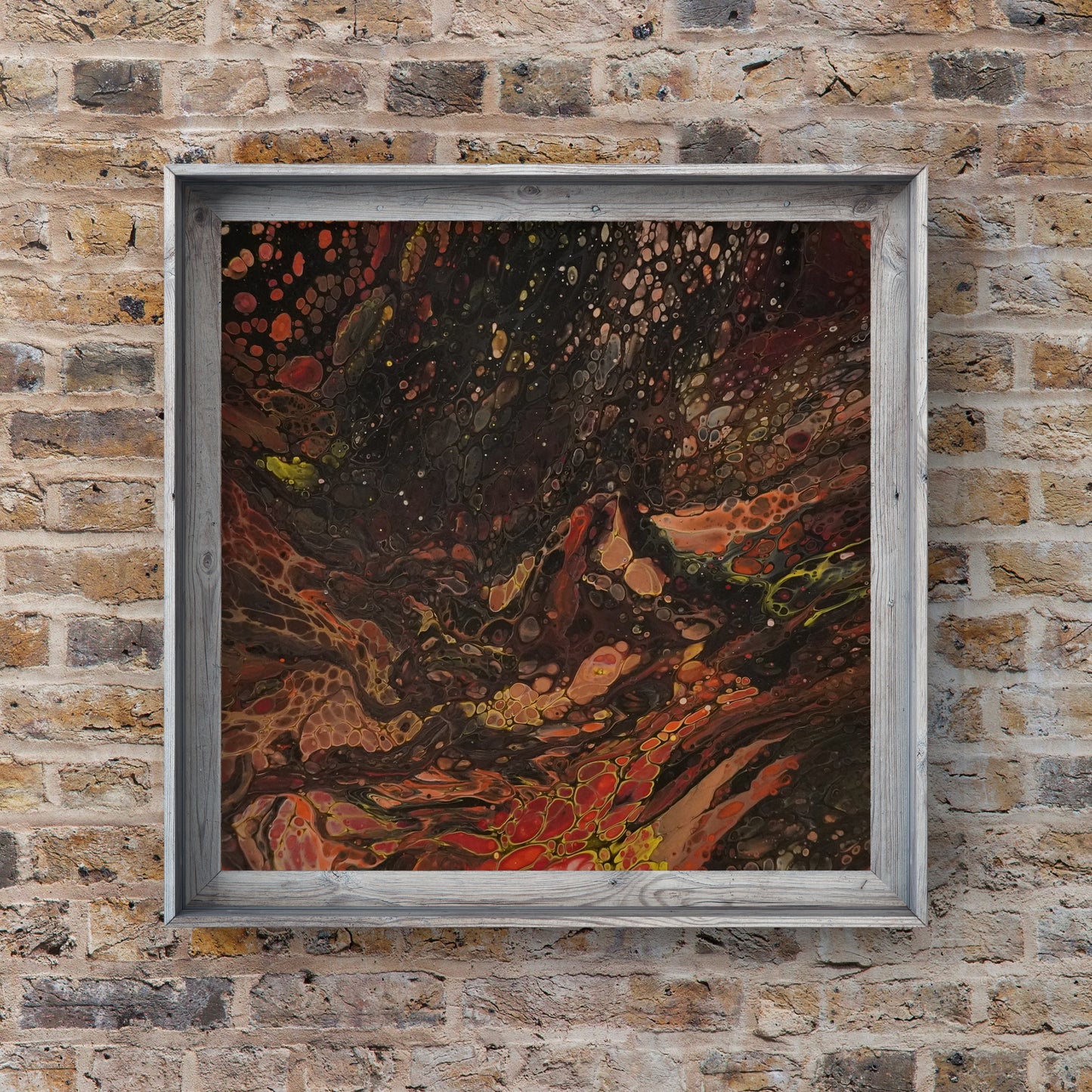 "Magma" Oil on Canvas Original Art . 12 by 12