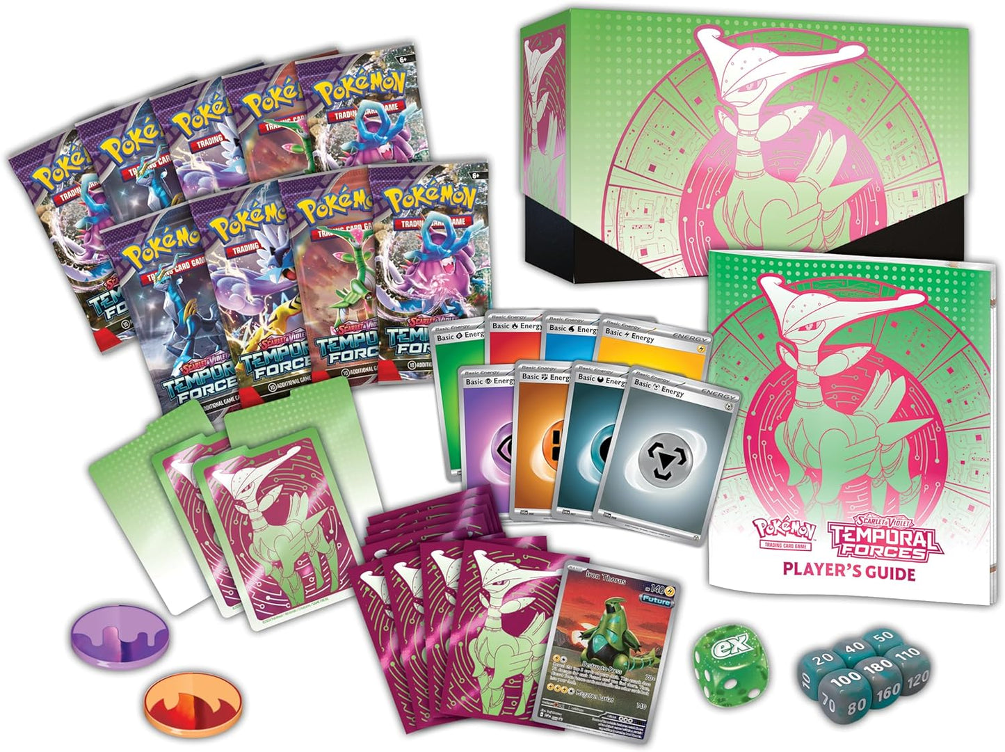 Pokemon TCG: Scarlet & Violet Temporal Forces Elite Trainer Box (Iron Leaves)