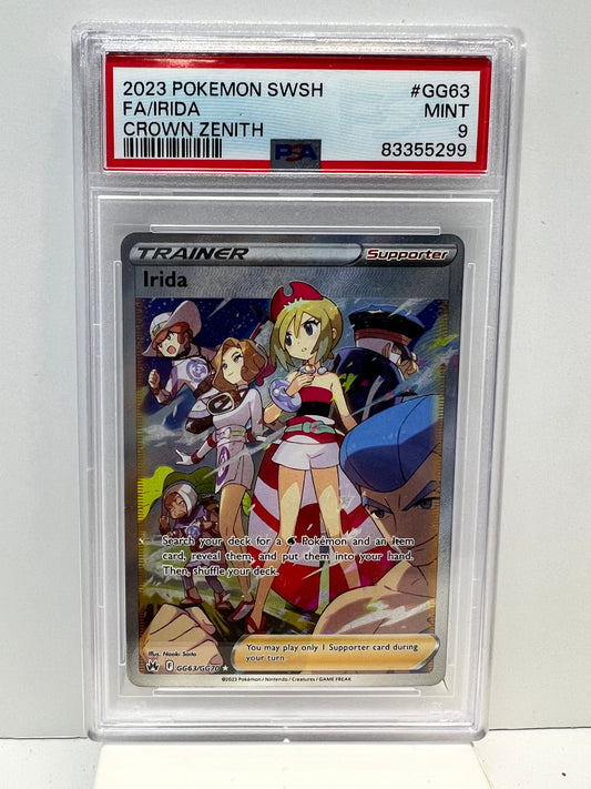 Pokemon 2023 Crown Zenith Irida GG63 PSA 9