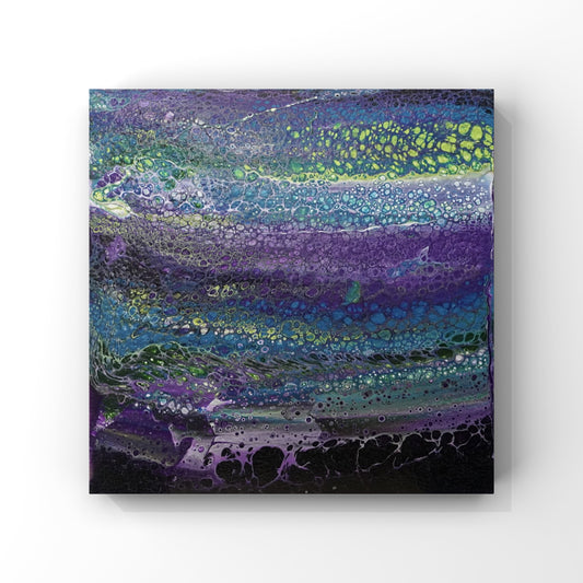 Purple Swirl original art on 16x16 canvas